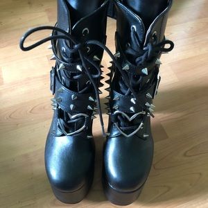 Brand New Demonia Heart buckle boots.  Never worn!